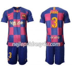 Fotbalový Dres FC Barcelona Pique 3 Dětské Domácí 2019/20